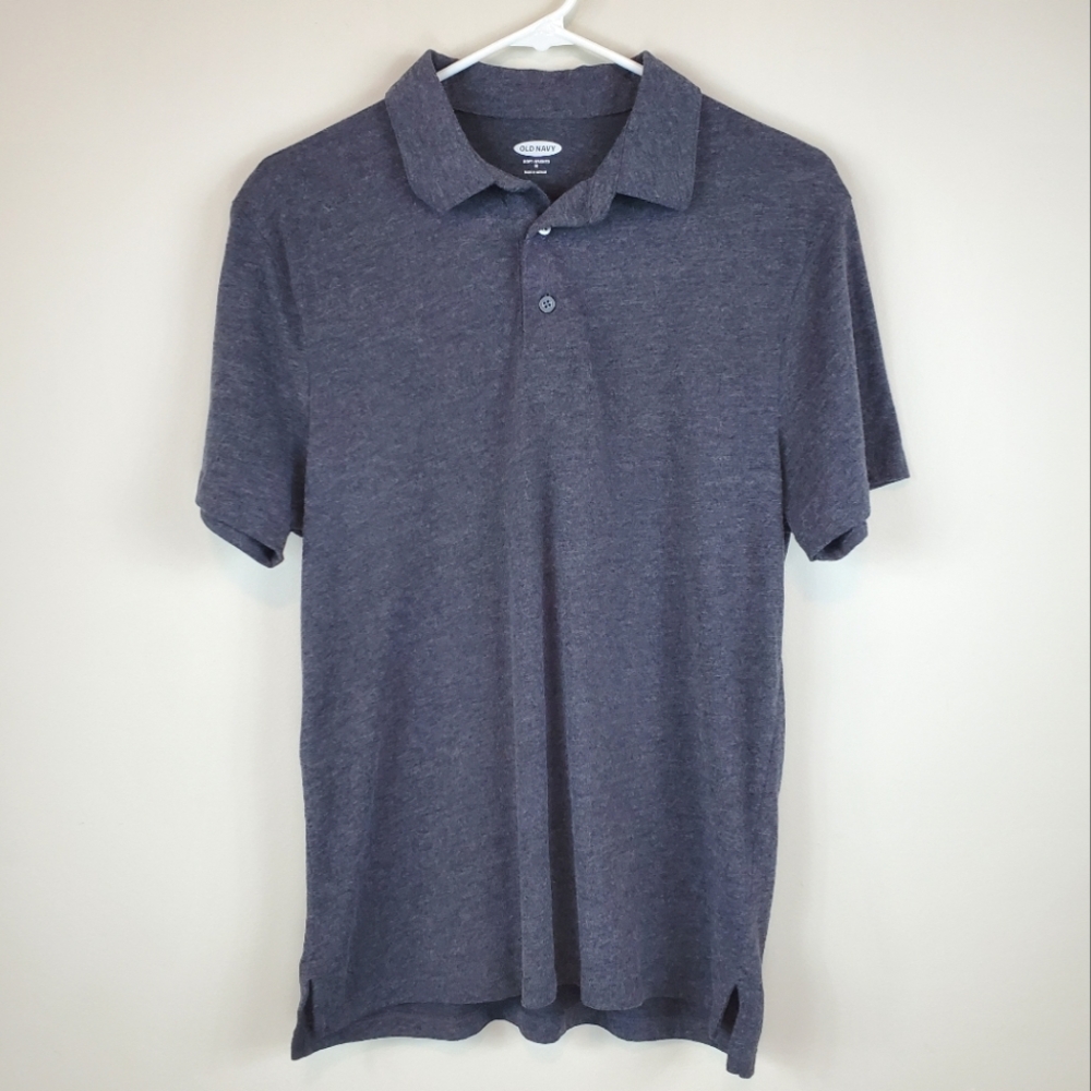 Men's Old Navy Size M Soft-Washed Gray Short Sleeve Polo